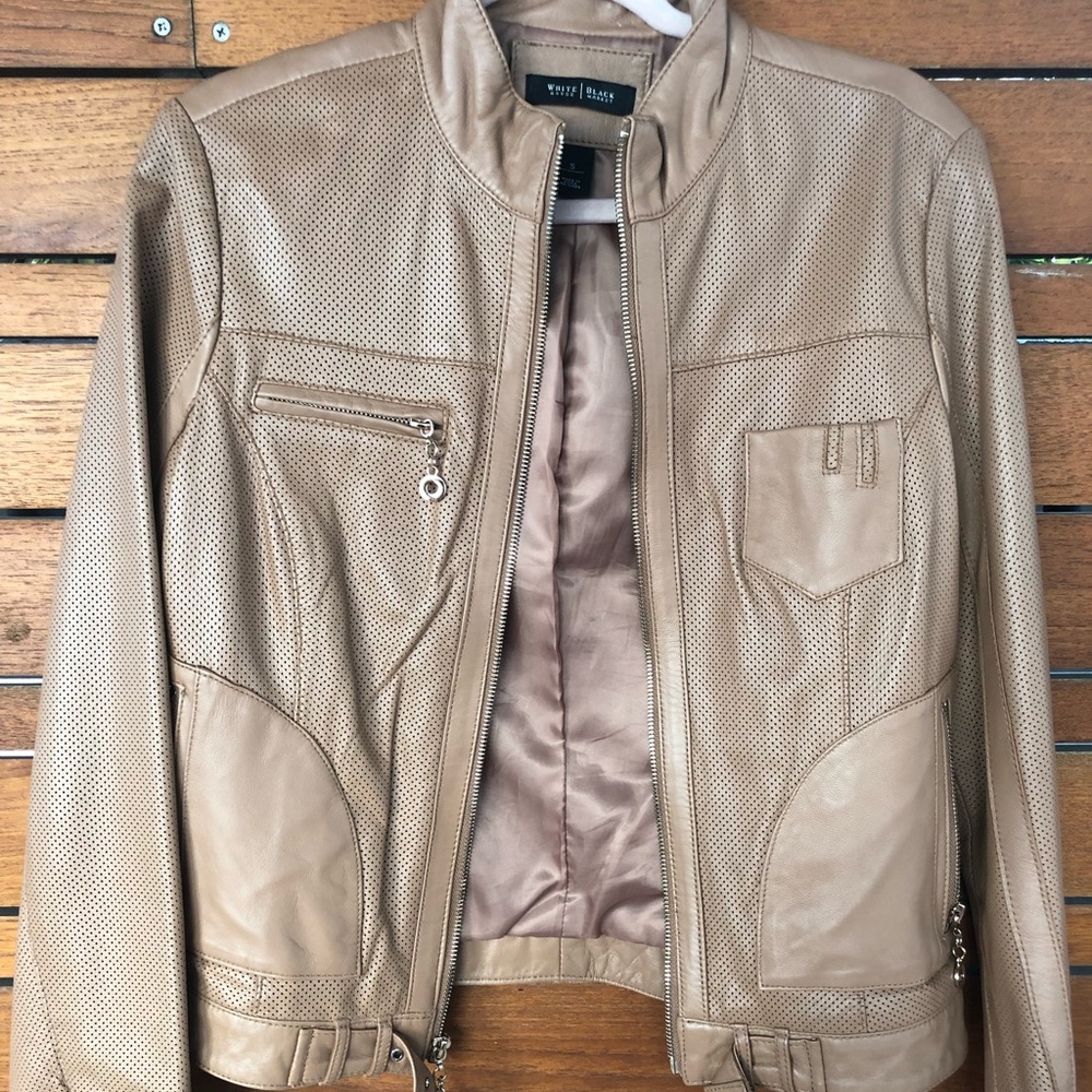 White House Black Market Leather Moto Jacket